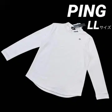 [ 새상품 ] PING 긴팔 하이넥 셔츠 화이트 LL 여성용 골프