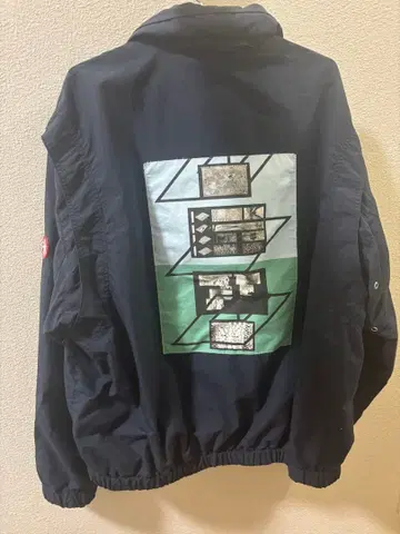 C.E 네이비 후드 부착 나일론 자켓