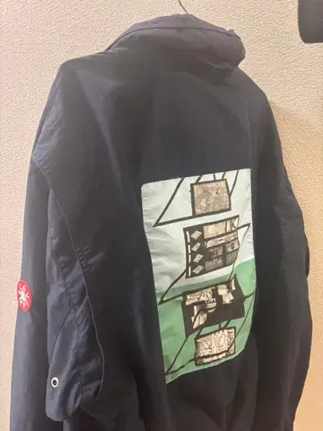 C.E 네이비 후드 부착 나일론 자켓