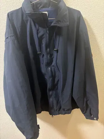 C.E 네이비 후드 부착 나일론 자켓