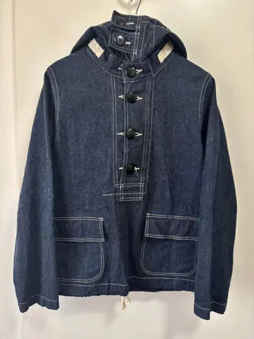 워크 핸즈 x 빔즈 밀리터리 데님 아노락 풀오버