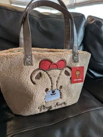 시마무라 키티 플리스 토트백 베이지 새상품