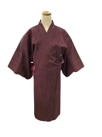 도중착 112cm 롱 홍차색 순수 실크