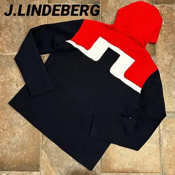 J.LINDEBERG MENS Jeff Hood 긴팔 후드티 레드 계열
