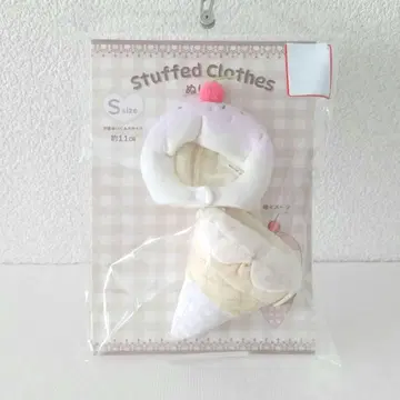 봉제 인형 의류 아이스크림 봉제 인형 의상 S 사이즈 핑크 아베일 모자