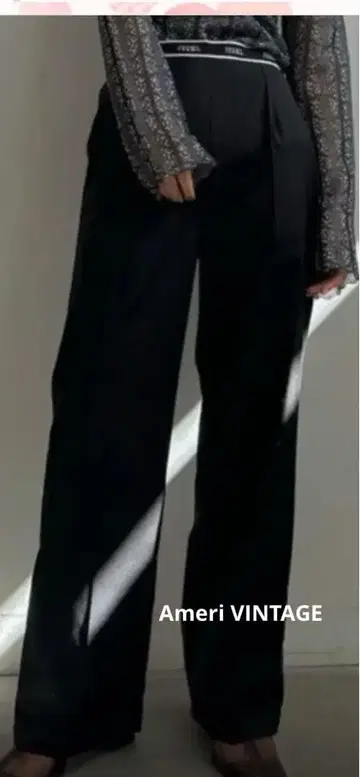 Ameri VINTAGE LOGO TAPE STRAIGHT PANTS M