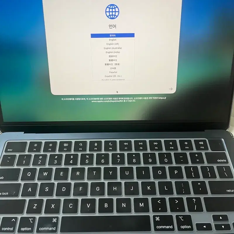 맥북 에어 M2 13인치 풀박스 램 16gb 256gb 한달사용 급처