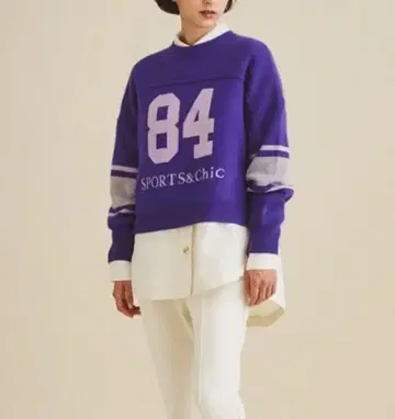 새상품급 GRACE CONTINENTAL 라거 자카드 숏 니트 탑