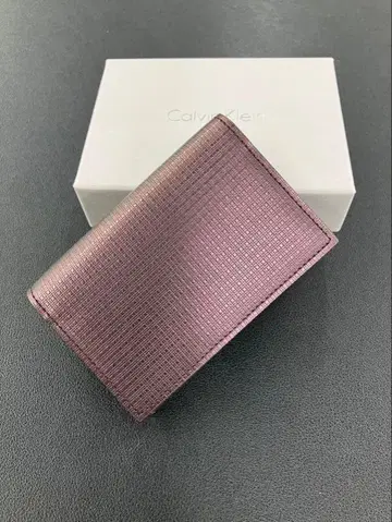 Calvin Klein 퍼플 3단 폴더형 지갑