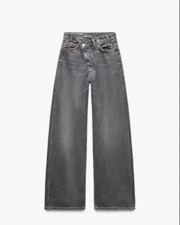 ZARA 하이웨스트 크로스오버 와이드 레그 청바지 32