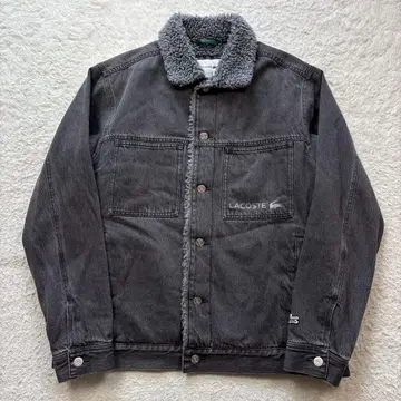 LACOSTE 보아 라이닝 데님 자켓 루즈핏 블랙 현행
