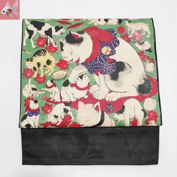 우타가와 쿠니토시 신판 고양이 그림 나고야 오비