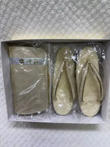 미사용 사가니시키 아이보리 조리 백 세트