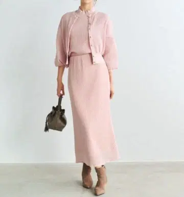 LOUNIE 사토 카나코 씨 콜라보 플리츠 롱 스커트