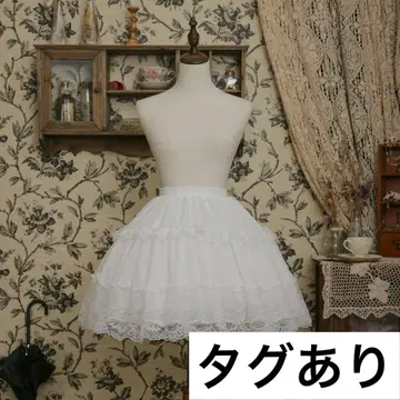 별상자works 47cm 숏 와이어 파니에 스커트 파니에 화이트 화이트