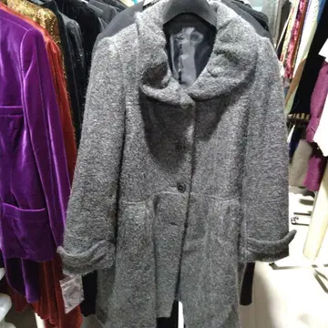 여성용 울 혼방 모헤어 혼방 코트43