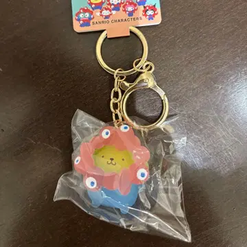 새상품 산리오 미야쿠미야쿠 클리어 키링 폼폼푸딩 오사카 만박