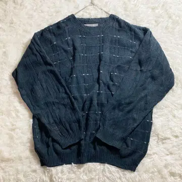 CROFT&BARROW 00s 패턴 니트 USA제 Y2K 그런지 파랑