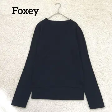 [ 컨디션 최상 ] Foxey 폭시 울 니트 v넥 블랙