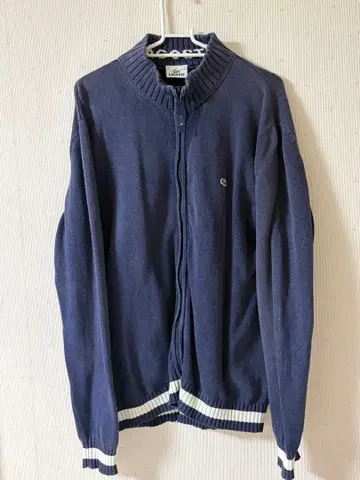 LACOSTE 네이비 집업 스웨터 사이즈 4