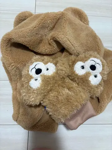 더피 머플러 후드 부착 머플러 디즈니씨