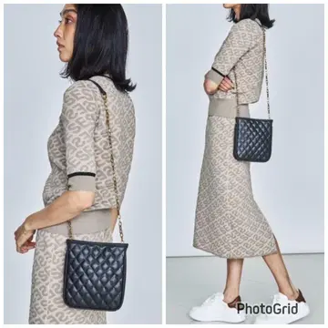 SOV. 더블 스탠다드 숄더백 체인 숄더 블랙