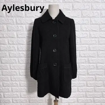 3174 앨리스버리 복슬복슬 롱 코트 9호 블랙 울 일본제