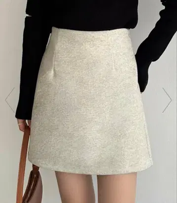 callautia 기모 미니 스커트 아이보리 S