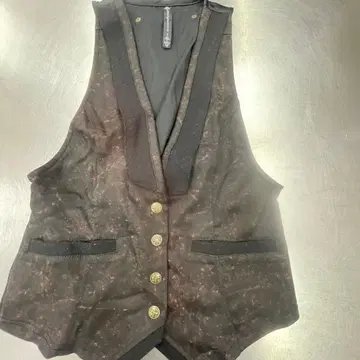 OZZ CROCE 블랙 버튼 부착 베스트