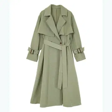 유어즈 ur's 리본 포함 프릴 요크 트렌치코트 라이트 카키 (S)