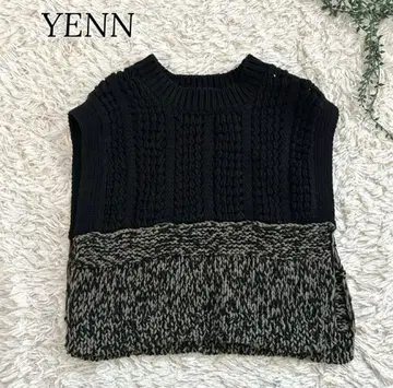 새상품급 YENN 바이컬러 니트 베스트