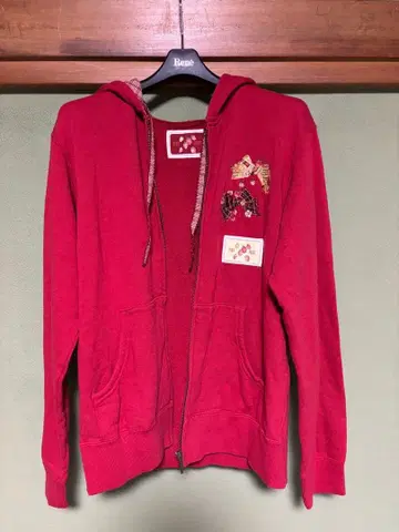 PINK HOUSE 빨간색 꽃무늬 집업 후드티