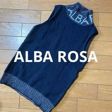 ALBA ROSA 00년대 레어 블랙 터틀넥 니트 베스트 미사용 새상품
