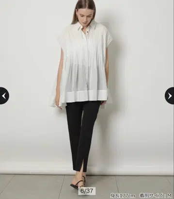 카듀네 센터 슬릿 팬츠 블랙