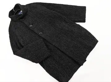 BLUE BLUE 블랙 케이블 코트