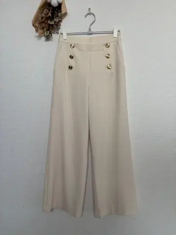 allureville 속기모 마린 팬츠 아이보리 1 일본제 안감 부착