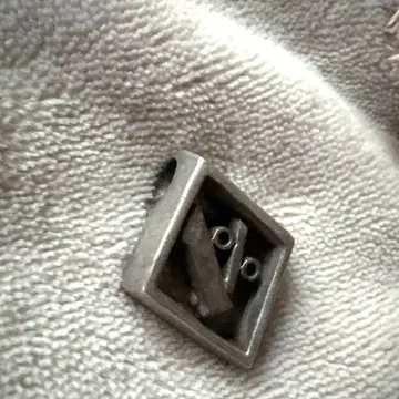 실버 금속제 마름모 펜던트 목걸이 부품