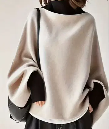 베이지 울 혼방 상의