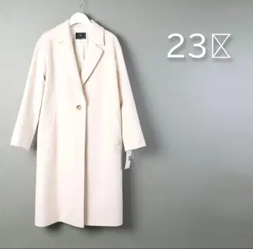 23구 울 캐시미어 비버 체스터 코트 롱 36