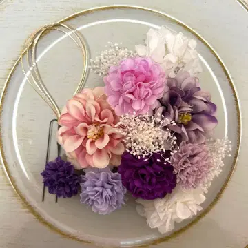 성인식 졸업식 시치고산 사전 촬영 머리 장식