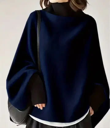 네이비 오버 사이즈 상의