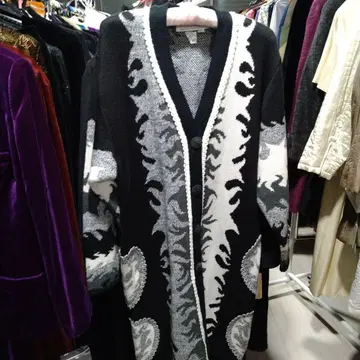 여성용 코트 가디건 울 혼방 43