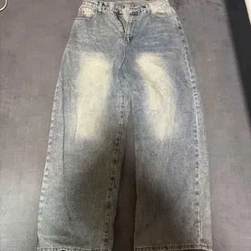 라이트 블루 와이드 레그 데님