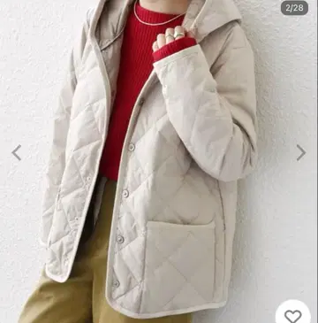 다운 코트 TAION 파이핑 후드 자켓 여성용