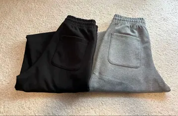 UNIQLO C 맨투맨 와이드 팬츠 2개 세트 블랙 그레이 S