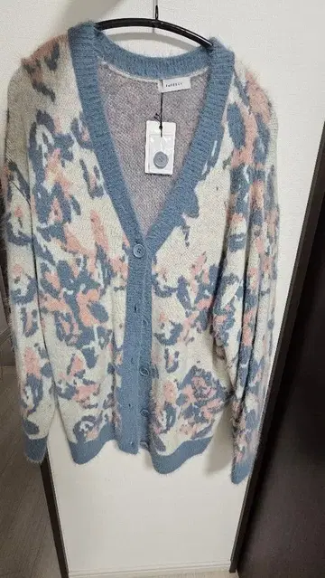 꽃무늬 니트 가디건