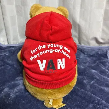 VAN JAG 후드 부착 곰 봉제 인형