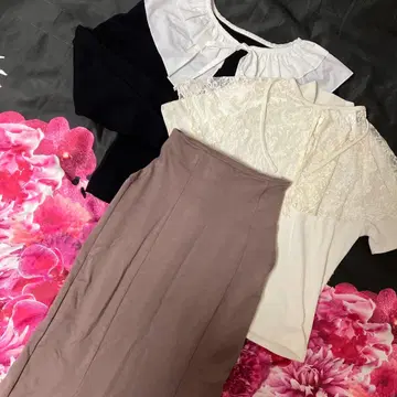 미셸 마카롱 어른의 슬림 레그 스커트 상의