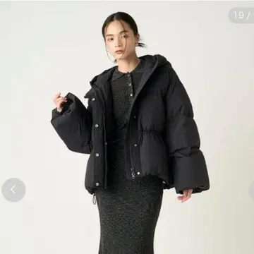 FRAY I.D 후드 드로스트 숏 다운 코트 0