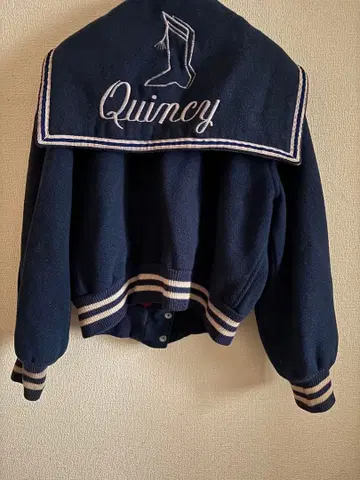 빈티지 세일러 카라 바시티 자켓 네이비